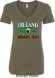 St Patrick's Day Ireland EST 1922 Drinking Team Ladies V-Neck Shirt