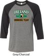 St Patrick's Day Ireland EST 1922 Drinking Team Mens Raglan Shirt