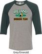 St Patrick's Day Ireland EST 1922 Drinking Team Mens Raglan Shirt