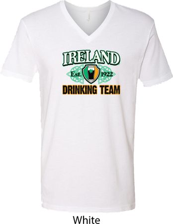 St Patrick's Day Ireland EST 1922 Drinking Team Mens V-Neck Shirt