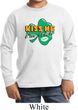 St Patrick's Day Kiss Me I'm Irish Kids Long Sleeve Shirt