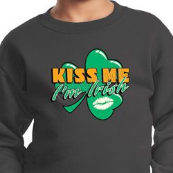 St Patrick's Day Kiss Me I'm Irish Kids Sweat Shirt St Patrick's Day Kiss Me I'm Irish Kids Sweat Shirt