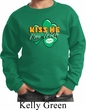 St Patrick's Day Kiss Me I'm Irish Kids Sweat Shirt