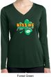St Patrick's Day Kiss Me I'm Irish Ladies Dry Wicking Long Sleeve