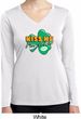 St Patrick's Day Kiss Me I'm Irish Ladies Dry Wicking Long Sleeve