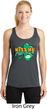 St Patrick's Day Kiss Me I'm Irish Ladies Dry Wicking Racerback Tank