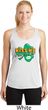 St Patrick's Day Kiss Me I'm Irish Ladies Dry Wicking Racerback Tank
