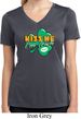 St Patrick's Day Kiss Me I'm Irish Ladies Dry Wicking V-neck Shirt
