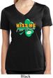 St Patrick's Day Kiss Me I'm Irish Ladies Dry Wicking V-neck Shirt