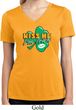 St Patrick's Day Kiss Me I'm Irish Ladies Dry Wicking V-neck Shirt