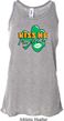 St Patrick's Day Kiss Me I'm Irish Ladies Flowy Racerback Tanktop