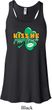 St Patrick's Day Kiss Me I'm Irish Ladies Flowy Racerback Tanktop