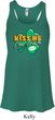St Patrick's Day Kiss Me I'm Irish Ladies Flowy Racerback Tanktop