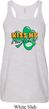 St Patrick's Day Kiss Me I'm Irish Ladies Flowy Racerback Tanktop