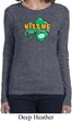St Patrick's Day Kiss Me I'm Irish Ladies Long Sleeve Shirt