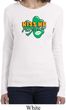 St Patrick's Day Kiss Me I'm Irish Ladies Long Sleeve Shirt