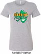 St Patrick's Day Kiss Me I'm Irish Ladies Longer Length Shirt