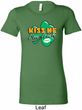 St Patrick's Day Kiss Me I'm Irish Ladies Longer Length Shirt