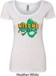 St Patrick's Day Kiss Me I'm Irish Ladies Scoop Neck Shirt