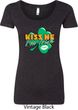 St Patrick's Day Kiss Me I'm Irish Ladies Scoop Neck Shirt