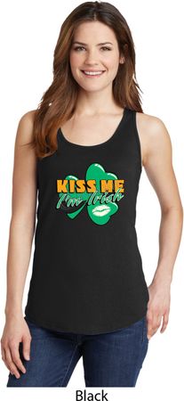 St Patrick's Day Kiss Me I'm Irish Ladies Tank Top