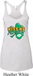St Patrick's Day Kiss Me I'm Irish Ladies Tri Blend Racerback Tank Top