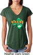 St Patrick's Day Kiss Me I'm Irish Ladies Tri Blend V-Neck Shirt