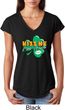 St Patrick's Day Kiss Me I'm Irish Ladies Tri Blend V-Neck Shirt