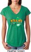 St Patrick's Day Kiss Me I'm Irish Ladies Tri Blend V-Neck Shirt