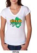 St Patrick's Day Kiss Me I'm Irish Ladies Tri Blend V-Neck Shirt