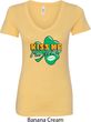 St Patrick's Day Kiss Me I'm Irish Ladies V-Neck Shirt