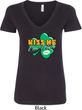 St Patrick's Day Kiss Me I'm Irish Ladies V-Neck Shirt