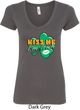 St Patrick's Day Kiss Me I'm Irish Ladies V-Neck Shirt