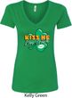 St Patrick's Day Kiss Me I'm Irish Ladies V-Neck Shirt