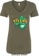 St Patrick's Day Kiss Me I'm Irish Ladies V-Neck Shirt