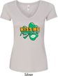 St Patrick's Day Kiss Me I'm Irish Ladies V-Neck Shirt