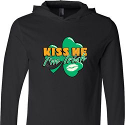 St Patrick's Day Kiss Me I'm Irish Lightweight Hoodie Tee