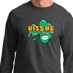 St Patrick's Day Kiss Me I'm Irish Long Sleeve Shirt