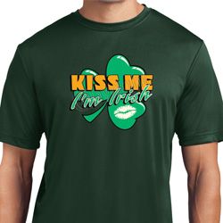St Patrick's Day Kiss Me I'm Irish Mens Moisture Wicking Shirt