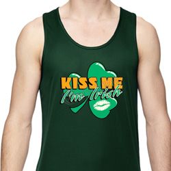 St Patrick's Day Kiss Me I'm Irish Mens Moisture Wicking Tanktop