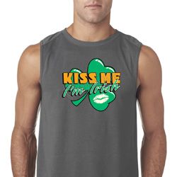 St Patrick's Day Kiss Me I'm Irish Mens Sleeveless Shirt