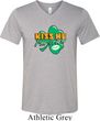 St Patrick's Day Kiss Me I'm Irish Mens Tri Blend V-neck Shirt
