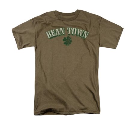 St. Patrick's Day Shirt Bean Town Adult Safari Green Tee T-Shirt