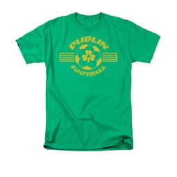St. Patrick's Day Shirt Dublin Football Adult Kelly Green Tee T-Shirt