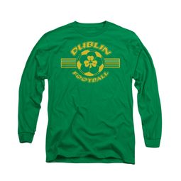 St. Patrick's Day Shirt Dublin Football Long Sleeve Kelly Green Tee T-Shirt