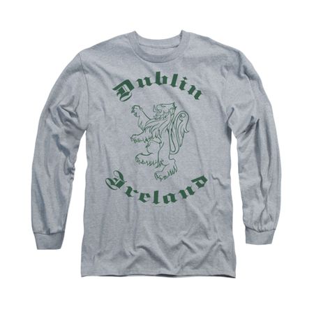 St. Patrick's Day Shirt Dublin Ireland Long Sleeve Athletic Heather Tee