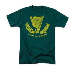 St. Patrick's Day Shirt Erin Go Bragh Adult Hunter Green Tee T-Shirt