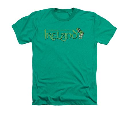 St. Patrick's Day Shirt Ireland Adult Heather Kelly Green Tee T-Shirt