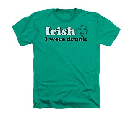 St. Patrick's Day Shirt Irish  Adult Heather Kelly Green Tee T-Shirt