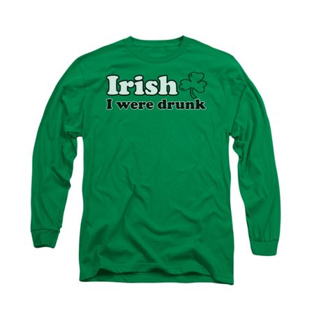 St. Patrick's Day Shirt Irish  Long Sleeve Kelly Green Tee T-Shirt